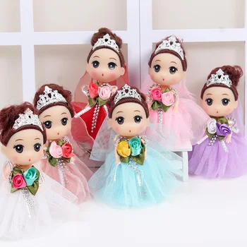 

10pcs Princess Girl Confused Doll Small Pendant Key Chain Wedding Bride Doll Creative Valentine's day birthday gifts for girls