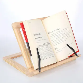 

Wooden Book Reading Stand Kids Book Holder Kitchen Cookbook Recipe Holder Table Tablet PC Support Stand Room organizer