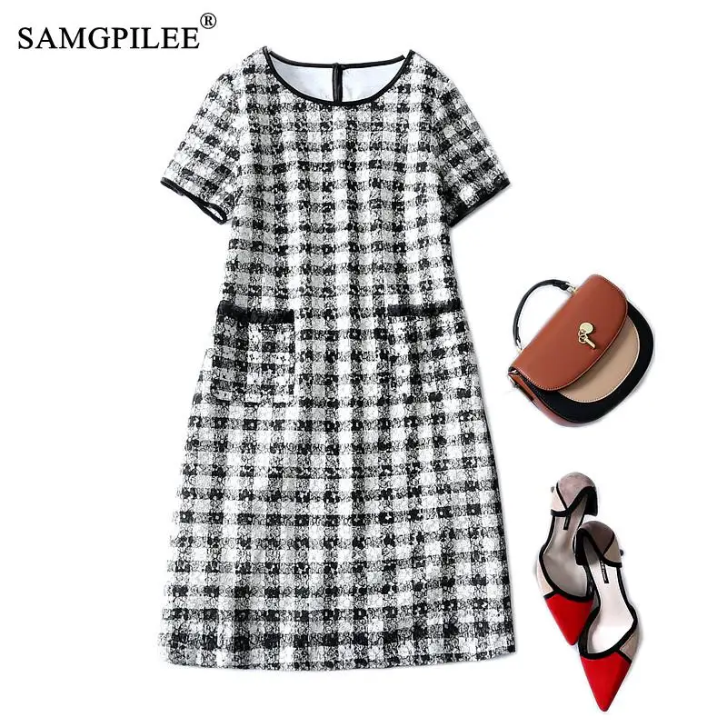 

Женское облегающее платье до колен, ажурное платье с круглым вырезом, в стиле ретро, одежда популярного цвета, 4XL, лето 2022