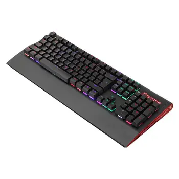 

Wired USB RGB Gaming Keyboard LED Backlit Aluminum Alloy Panel Computer Keypad