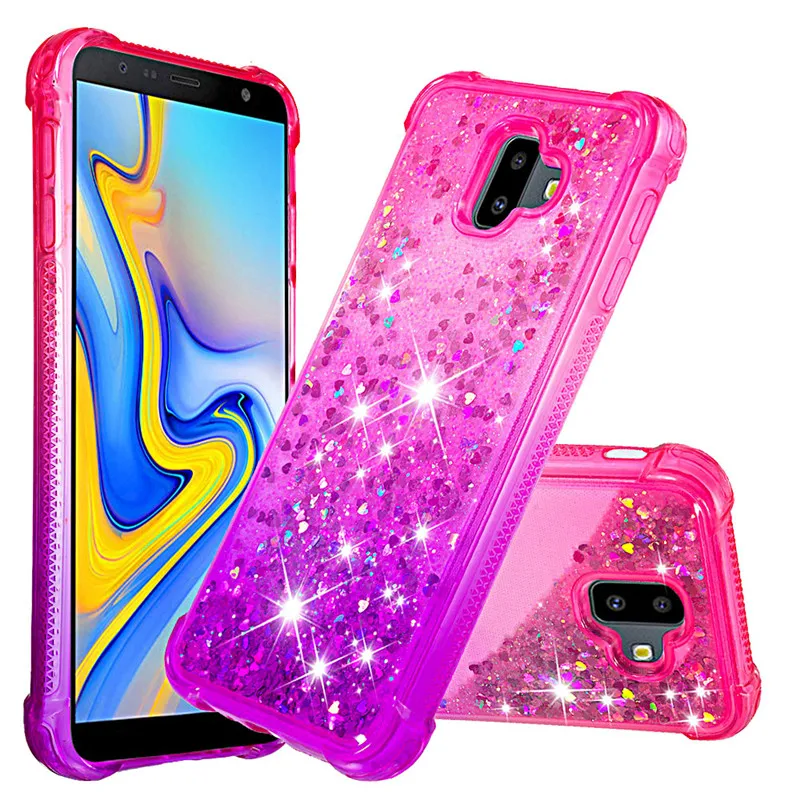 Чехол для Samsung Galaxy A9 A7 2018 J3 J7 J4 J6 Plus чехол с градиентными блестками и динамическим