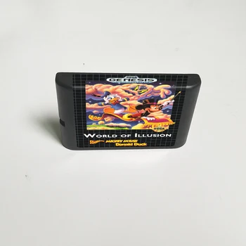

World Of Illusion Starring Mickey Mouse Donald Duc - 16 Bit MD Game Card for Sega Megadrive Genesis Video Game Console Cartridge