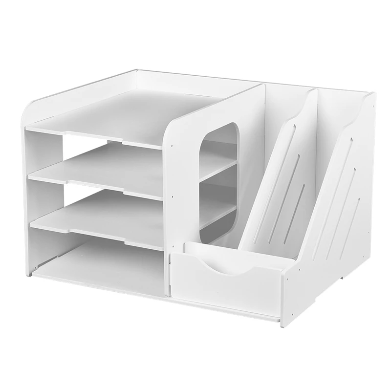 

AAY-DIY Document Tray Desktop Multifunction Storage Box Pen Pencil File Holder Office Desk Organizer School Supplies