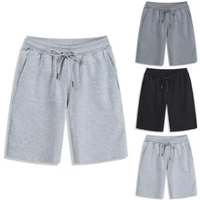 

Sports Jogging Men Solid Color Drawstring Shorts Fitness Fifth Pants Short Homme Ropa De Hombre шорты с высокой талией