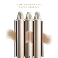 Kemei High-quality Triple Barrel Curling Iron Hair Deep Wave Hair Styling Tool Curly Hair Care  Perm Hair Rollers Curlers 35D
