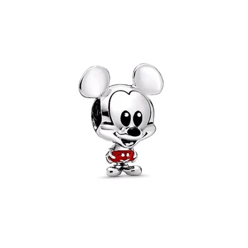 

Real 925 Sterling Silver Bead Cute Mickey Mouse Red Pants Beading Fit Original Pandora Bracelet For Women Diy Jewelry