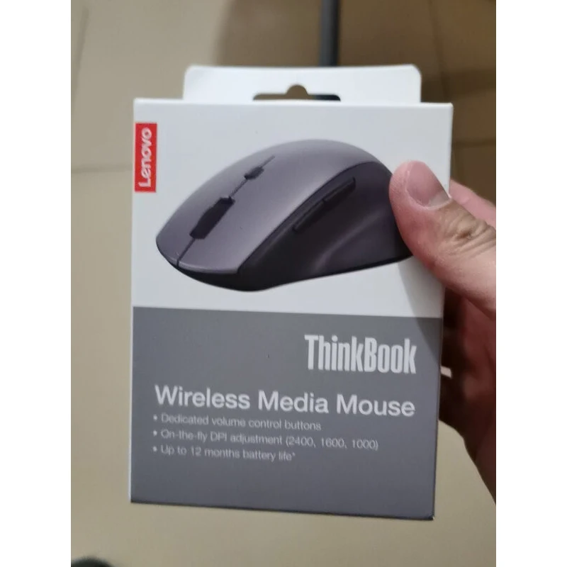 Lenovo ThinkBook Wireless Media - Souris - ergonomique - pour