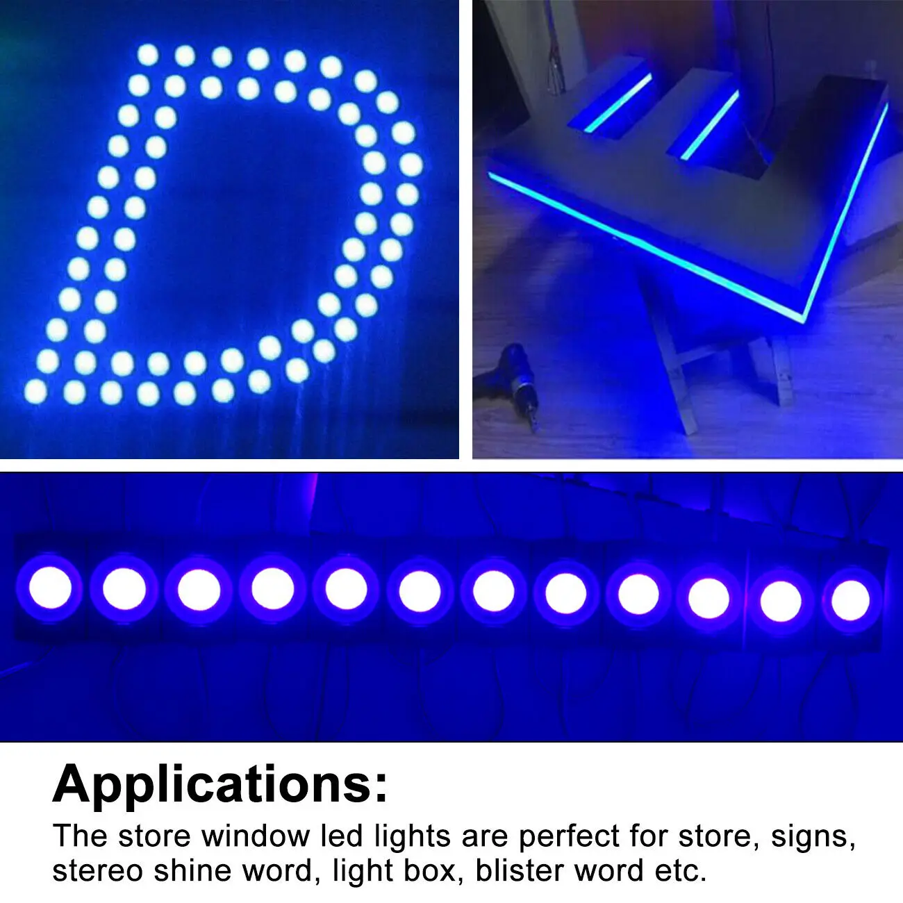 20pcs Led Module 12V COB Light Advertisement Design Sign Backlight Shop Banner Waterproof IP65 White Red Green Blue Yellow Pink