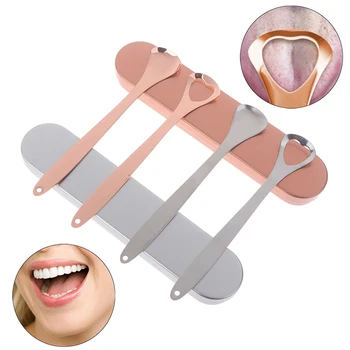 

Tongue Scraper Cleaner Stainless Steel Tongue Scraper Set Bad Breath For Dental Oral Care Tool