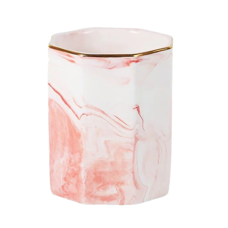 

Marble Storage Tank Nordic Style Ceramic Jar Cosmetic Brush Pen Brush Holder Organizer