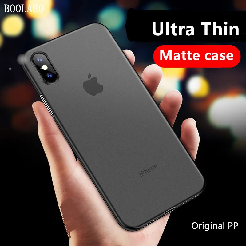 

Luxury Original PP 0.4mm Ultra Thin Case On For iphone 11 pro X XS Max XR Cover For iphone 6 6s 7 8 plus Matte case Slim funda