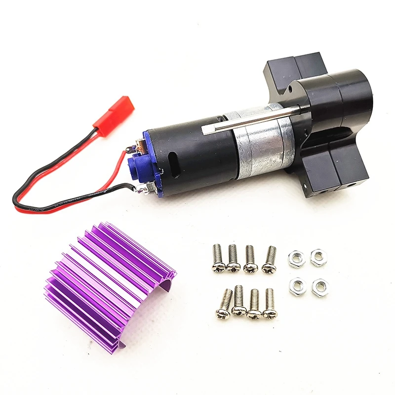 

Upgraded Metal Transfer Gear Box With 370 Motor For Wpl 1/16 4Wd 6Wd Jjrc Q60 Q6(Black)