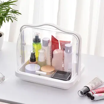 

Cosmetic storage box portable portable cosmetic box transparent dust-proof simple desktop skin care product finishing boxLB90821