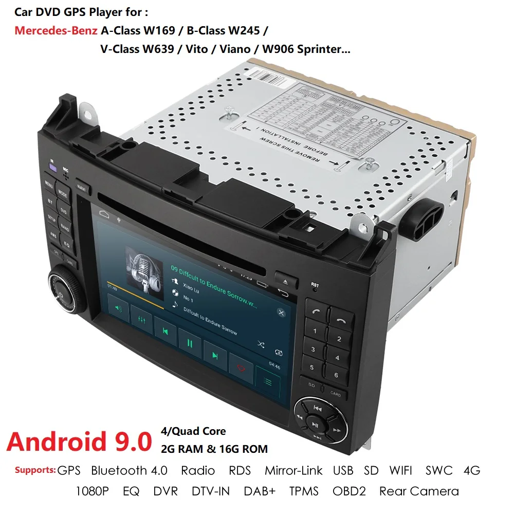 Flash Deal Android 9.0 Auto Radio Car DVD Multimedia For Mercedes Benz B200 A B Class W169 W245 Viano Vito W639 Sprinter W906 RDS DSP SWC 4