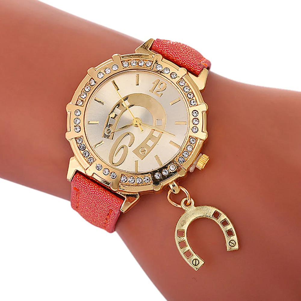Horseshoe accessories women's watch flash strap watch luxury brand quartz watch bracelet watch gifts for women