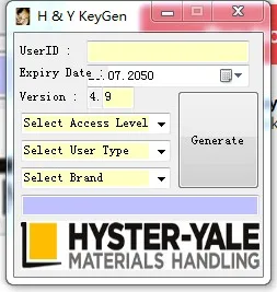 

Yale & Hyster PC Service Tool Keygen for hyster 4.92