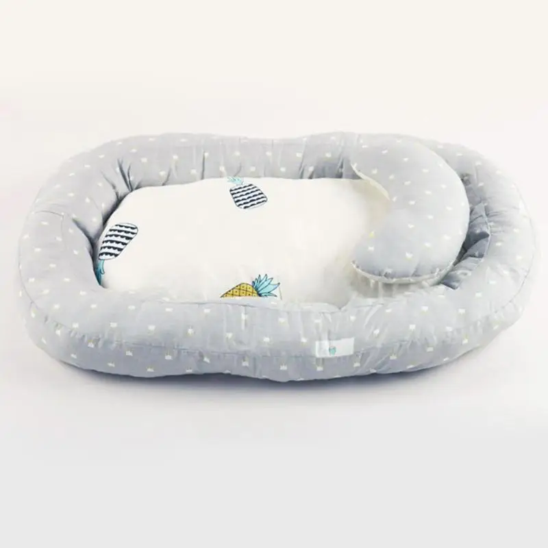 Детское гнездо кровать туристическая детская кроватка съемный младенческий спальный хлопок Колыбель для липы Съемная подушка независимо адаптивность