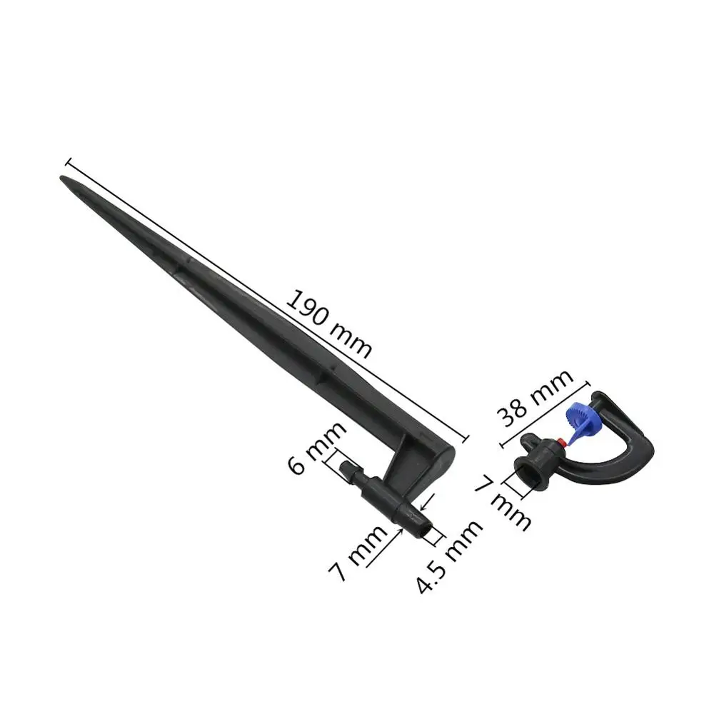 2 комплекта, рефракция на 180 градусов, g-образная секторная Распылительная насадка с 20 см кронштейном, держатель для полива сада, спринклерное соединение, 1/4 шланг