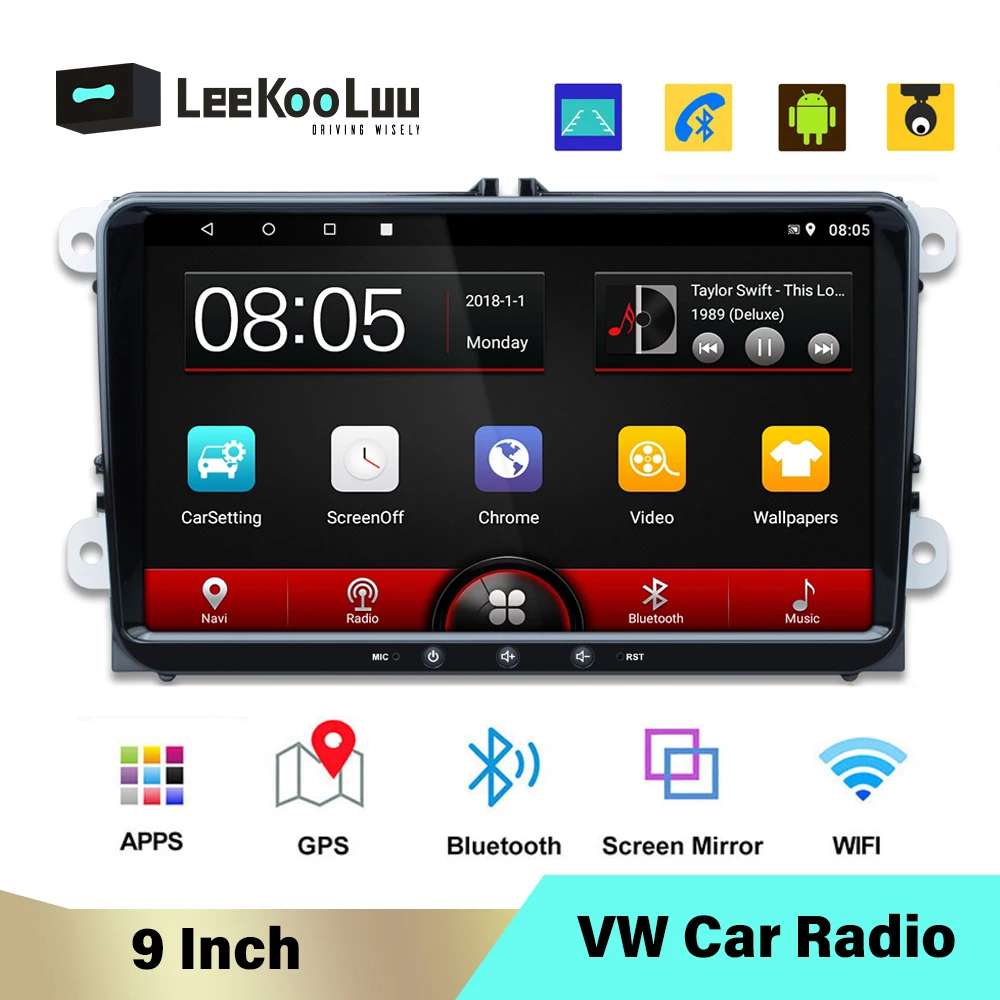 LeeKooLuu Android Автомагнитола 2 Din Авторадио gps для VW Passat B6 Volkswagen Skoda Octavia 2 Superb Jetta T5 Golf 5 6 мультимедиа