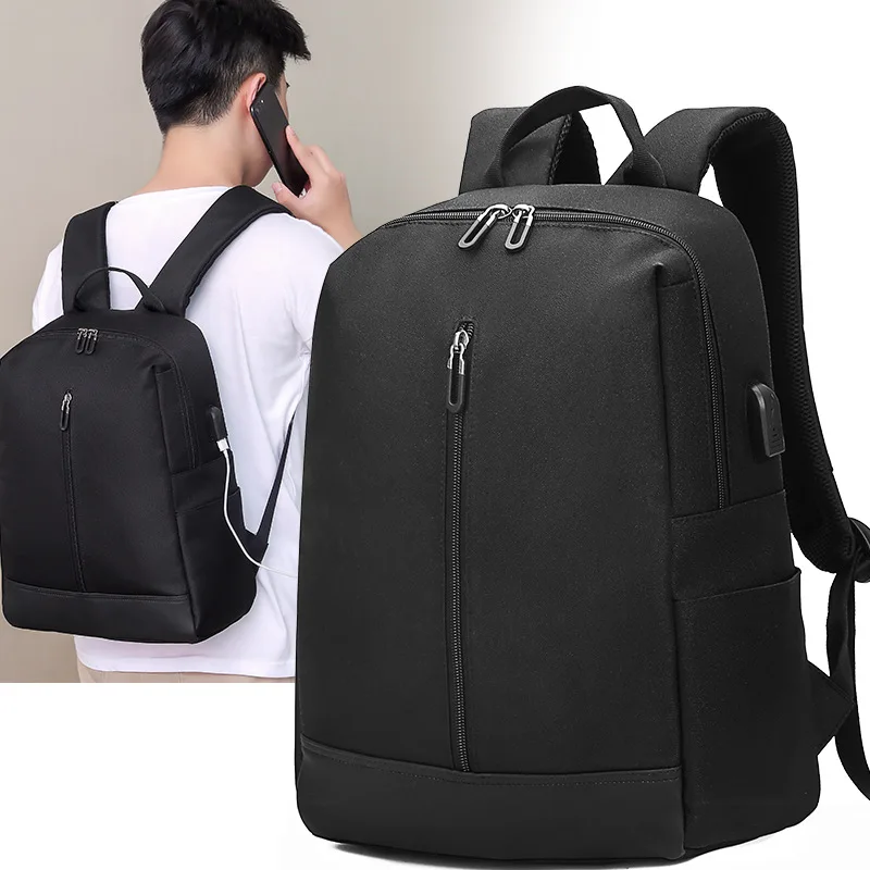 

2019 New Style Canvas Large Capacity Backpack Solid Color (ke yin hua) Computer Bag