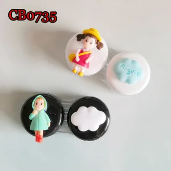 

Contact Lens Case Girl and Cloud Pocket Box Convenient Travel Box for Lenses Container CB0735