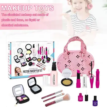 

11PCS/Set Pretend Makeup Toys Safe & Non-Toxic Kids Cosmetic First Make Up Toy Set For Little Princess Play Dress Up