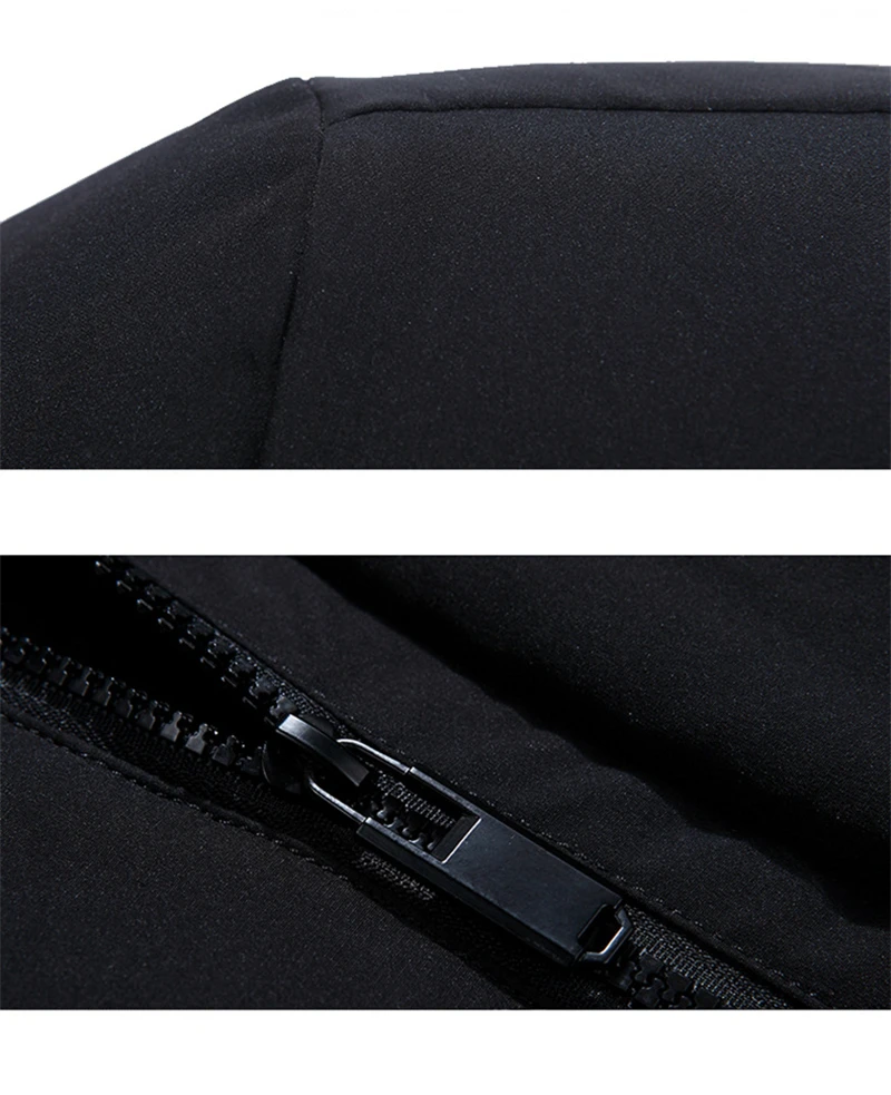 New Men's Black White Down Jacket Fashion Long Hooded Solid Color Thick Winter Warm Gray Jacket Brand Men's Clothing,555