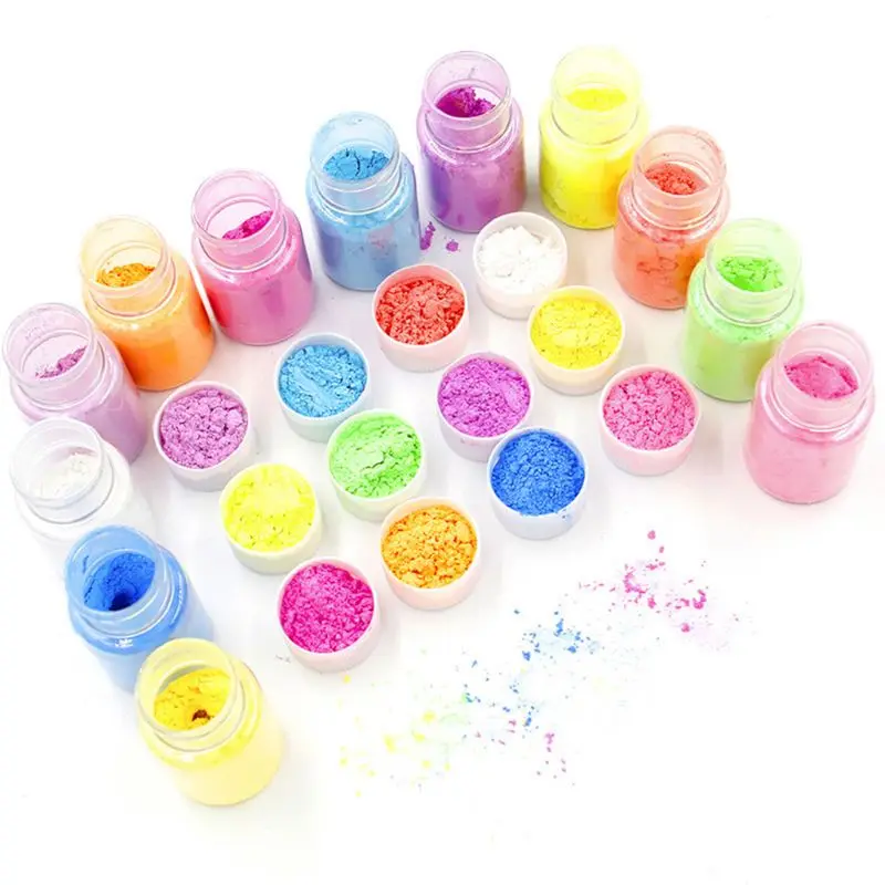 12 Pcs/set 25ml New Fluorescent Pearlescent Powder DIY Crafts Jewelry Making Epoxy Pigment Crystal Glue Filling Materia
