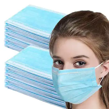 

2020 NEW Masks Anti-virus Disposable Protective Mask 3 Layers Dustproof Facial Protective Cover Masks Maldehyde Prevent