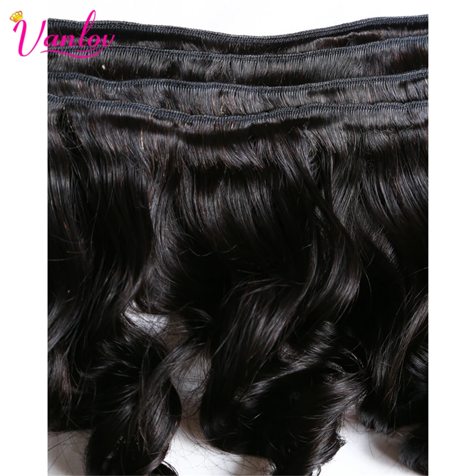 Vanlov Loose Wave Bundles 100% Remy Human Hair Weave Bundles 134 PcsLot Indian Hair Bundles Extension 8-28 Inch (6)