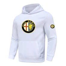 Outono alfa romeo carro micro rótulo moletom com capuz masculino moda rua roupas esportivas casal 14 seleção de cores moletom com capuz masculino topo