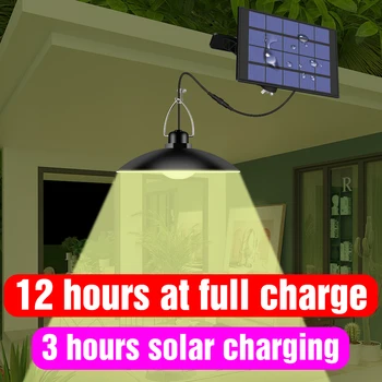 

Outdoor Solar LED Light Waterproof Yard Courtyard Emergency Lamp LED Portable Camping Lights Bulb 15W 20W Solar Pendant Lampy