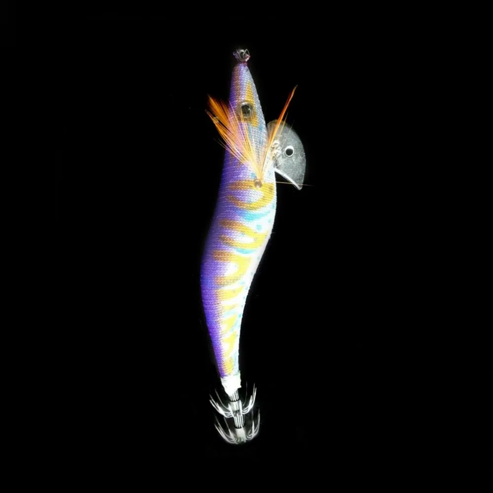 10 PCS 3.5# Luminous Squid Simulation Fishing Bionic Lure Tackle Fish Hook Plastic Artificial Bait Lure Pesca Cebo Free shipping