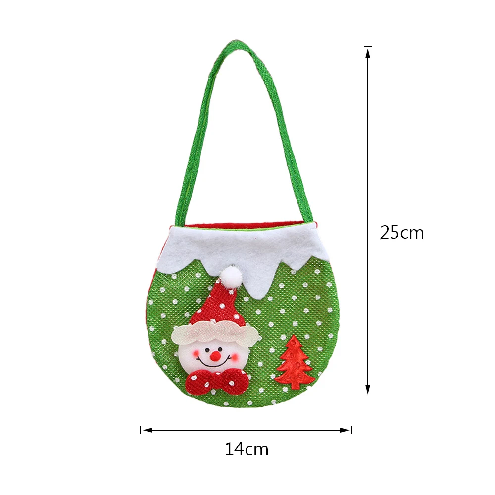 Hoomall Navidad держатели для подарков вечерние украшения Рождественский подарок сумка со снеговиком Рождественская вечеринка держатель для Apple 31x21cm - Цвет: L 14x13cm
