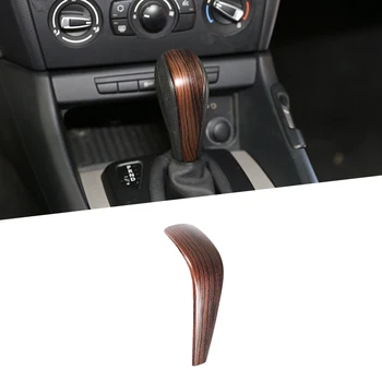 

For E84 E60 E61 E63 E64 E65 E85 E86 E83 E53 E81 E82 E87 E90 E91 E92 E93 F01 Pine Wood Grain ABS Car Gear Shift Head Cover Trim