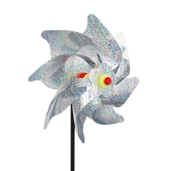 

8PCS Bird Repellent Pinwheels Sparkly Holographic Reflection Pest Control Product Outdoor Garden Supplies