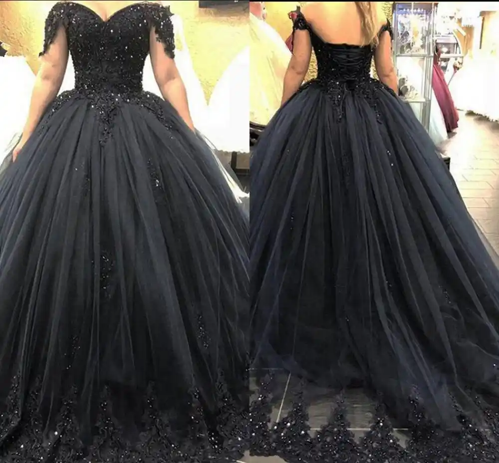 black princess prom dress