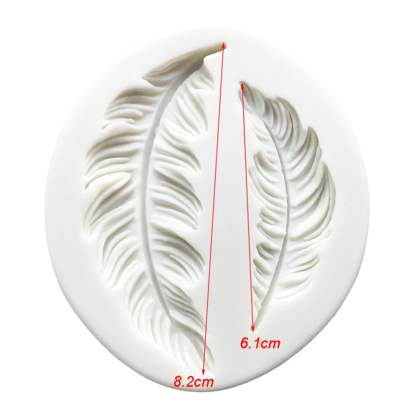 Feder Silikon Sugar Cupcake Backform Fondant Kuchen Dekorieren Werkzeuge – Detail 9