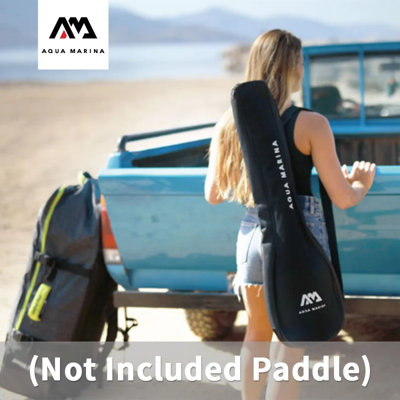 Aqua Marina 3-section Carbon Paddle Backpack Portable Zipper Paddle Surfing Single Shoulder Bag Inflatable Boat Oars Storage Bag