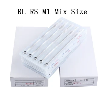 

Tattoo Needles Kit 100Pcs RL RS M1 Mix Size Tattoo Needle Permanent Makeup Supplies Tattoo Machine Pen Supplies For Tattoos