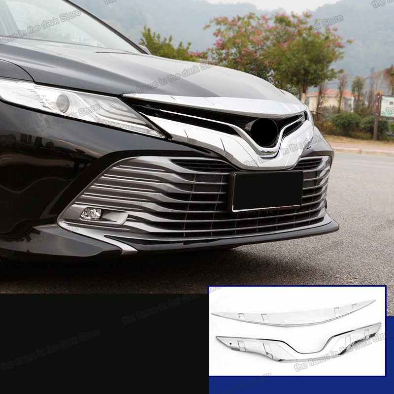 Накладки на переднюю решетку автомобиля Lsrtw2017 abs для toyota camry 2019 2020 2018 70 v70 xv70 trd