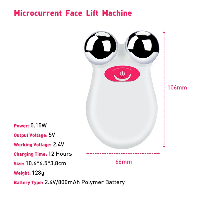  Mini Face Lifting Massager USB Electric Microcurrent Facial Lift Up Massage Device Wrinkle Remover 