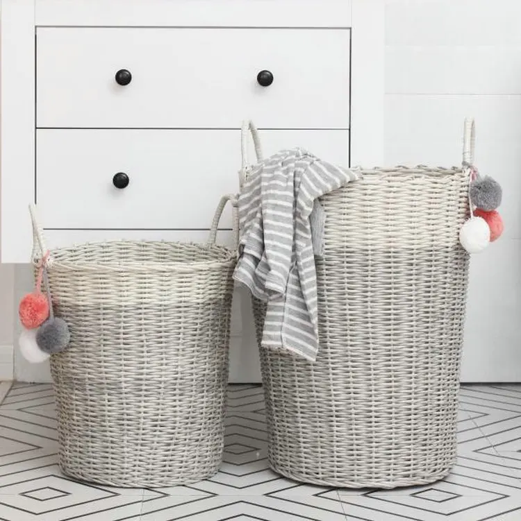 

Basket Plastic Dirty Clothes Basket Toy Storage Basket Household Laundry Basket Rattan Woven Storage Basket Dirty Clothes
