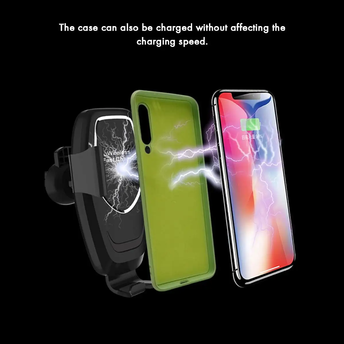  K80 Auto Drahtlose Ladegerät Auto Halterung 10W Gravity Induktions Air Outlet Clip Für iPhoneX/8/8 