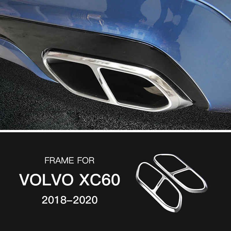 AIRSPEED ABS/нержавеющая сталь для VOLVO XC60 аксессуары Автомобильные Наклейки интерьерные молдинги отделка украшения Стайлинг - Название цвета: Engine exhaust pipe
