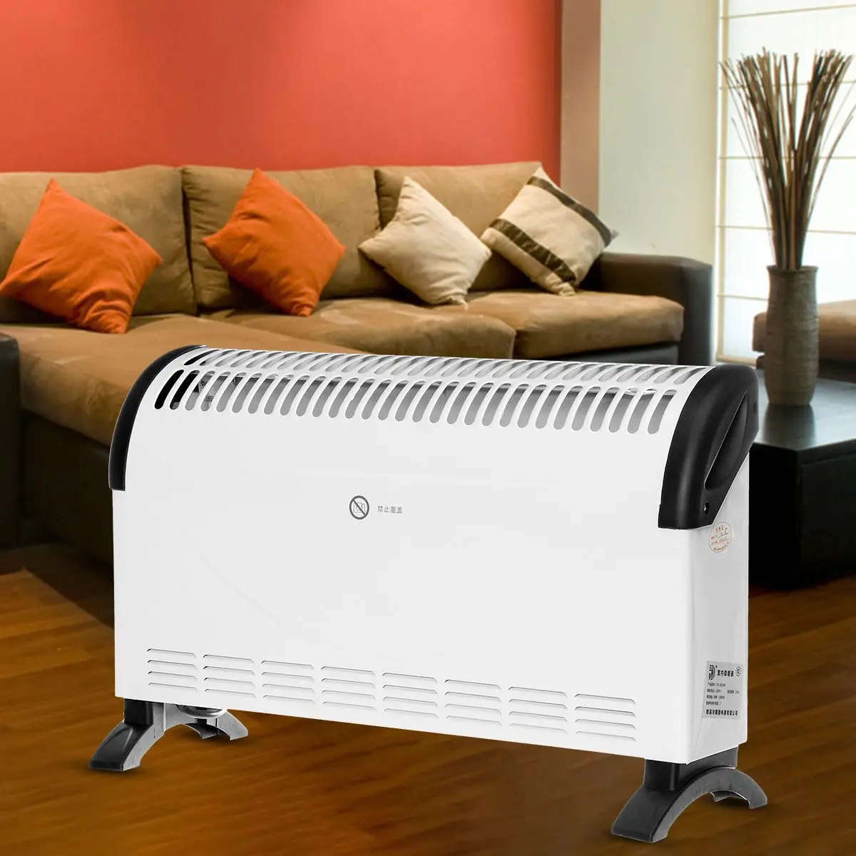 1800W Electric Heater Home Bath Thermostatic Heater Electric Winter Warmer Fan 3 Heat Settings Intelligent Heating Wire Heater
