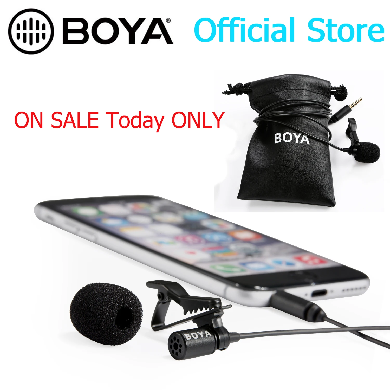 BOYA BY LM10 всенаправленный петличный микрофон для IOS iPhone 7 6 6s 5 4s Sumsang GALAXY Смартфон Xiaomi