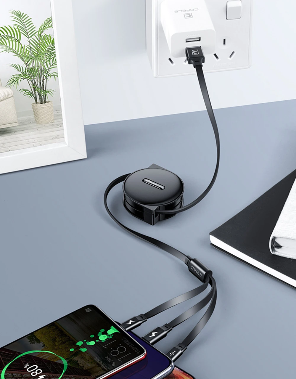 Cafele 3 в 1 usb type C Micro USB кабель type-c для iPhone кабель зарядного устройства 120 см 3A кабель быстрой зарядки USB C