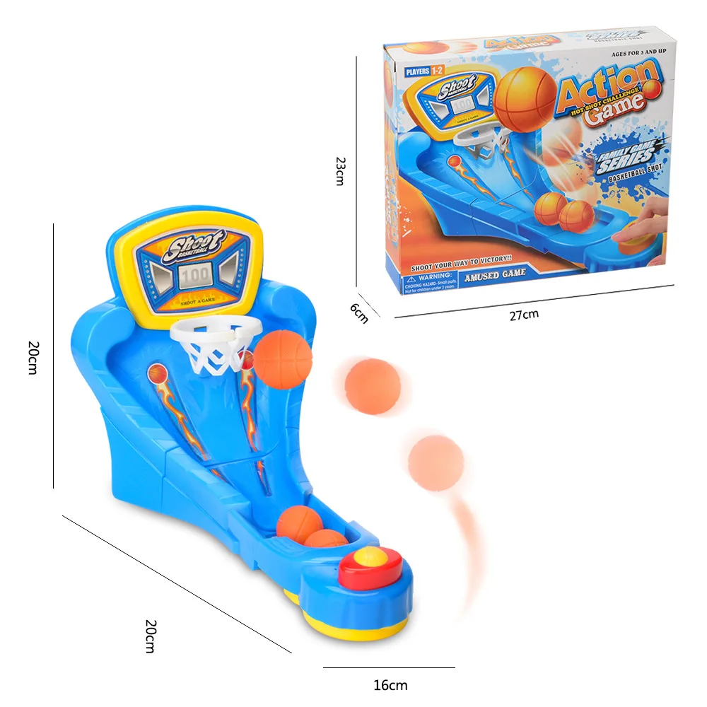 Cross Border Mini Desktop Basketball Game Ejection Shooting Desktop Game Console Children'S Educational Parent And Child Interac