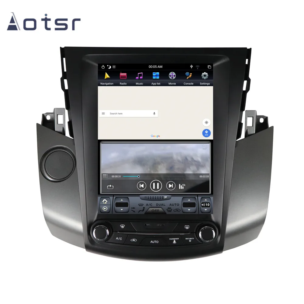 AOTSR 10,4 дюймов Android 2003 стиль Tesla HD вертикальный экран Автомобильный gps навигатор для Toyota RAV4 2012-мультимедийный плеер